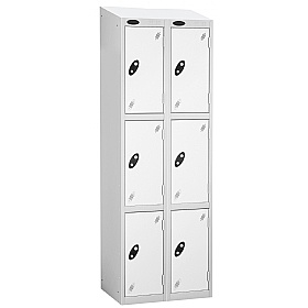 Atom White Antibacterial Sloping Top Lockers - Has
