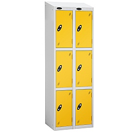 Atom White Antibacterial Sloping Top Lockers - Has