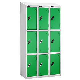 Atom White Antibacterial Sloping Top Lockers - Has
