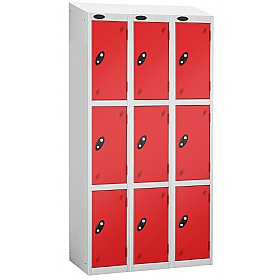 Atom White Antibacterial Sloping Top Lockers - Has