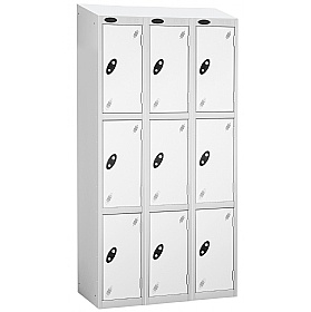 Atom White Antibacterial Sloping Top Lockers - Has