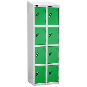 Atom White Antibacterial Sloping Top Lockers