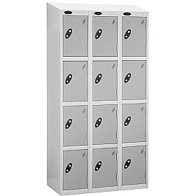 Atom White Antibacterial Sloping Top Lockers