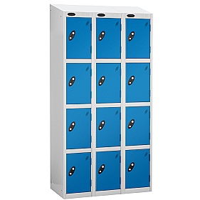 Atom White Antibacterial Sloping Top Lockers - Has
