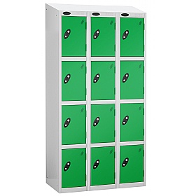 Atom White Antibacterial Sloping Top Lockers - Has