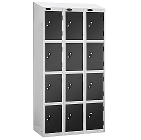 Atom White Antibacterial Sloping Top Lockers - Has