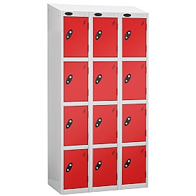 Atom White Antibacterial Sloping Top Lockers - Has