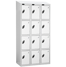 Atom White Antibacterial Sloping Top Lockers - Has