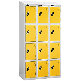 Atom White Antibacterial Sloping Top Lockers - Has