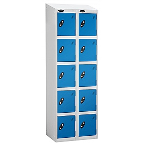 Atom White Antibacterial Sloping Top Lockers - Has