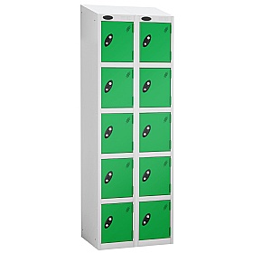 Atom White Antibacterial Sloping Top Lockers - Has