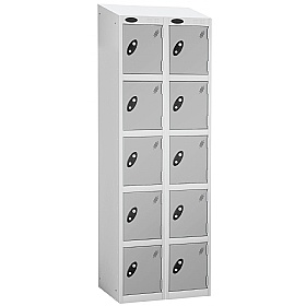 Atom White Antibacterial Sloping Top Lockers - Has