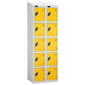 Atom White Antibacterial Sloping Top Lockers - Has
