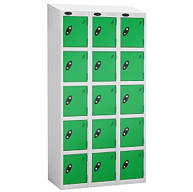 Atom White Antibacterial Sloping Top Lockers - Has