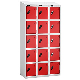 Atom White Antibacterial Sloping Top Lockers - Has