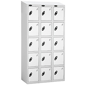 Atom White Antibacterial Sloping Top Lockers - Has