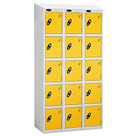Atom White Antibacterial Sloping Top Lockers - Has