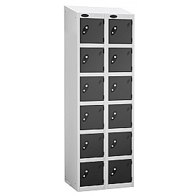 Atom White Antibacterial Sloping Top Lockers
