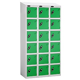 Atom White Antibacterial Sloping Top Lockers