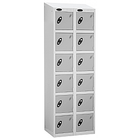 Atom White Antibacterial Sloping Top Lockers - Has