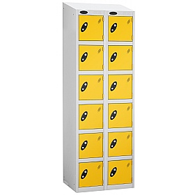 Atom White Antibacterial Sloping Top Lockers - Has