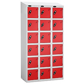 Atom White Antibacterial Sloping Top Lockers - Has