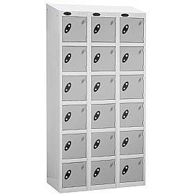 Atom White Antibacterial Sloping Top Lockers - Has