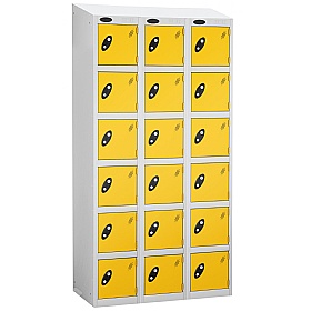Atom White Antibacterial Sloping Top Lockers - Has