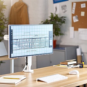 Ollin Single Screen Dynamic Monitor Arm - Office Accessories