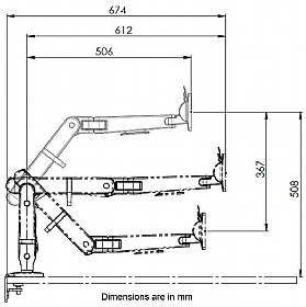 Ollin Single Screen Dynamic Monitor Arm - Office Accessories