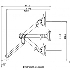 Flo Single Screen Dynamic Monitor Arm - Office Accessories