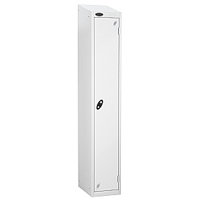 Atom White Antibacterial Sloping Top Lockers - Has
