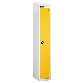 Atom White Antibacterial Sloping Top Lockers - Has