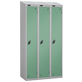 Equinox Silver Antibacterial Sloping Top Lockers