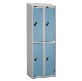 Equinox Silver Antibacterial Sloping Top Lockers