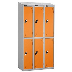 Equinox Silver Antibacterial Sloping Top Lockers