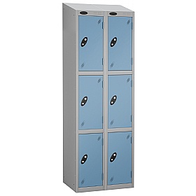 Equinox Silver Antibacterial Sloping Top Lockers
