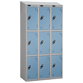 Equinox Silver Antibacterial Sloping Top Lockers