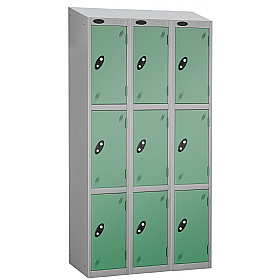 Equinox Silver Antibacterial Sloping Top Lockers