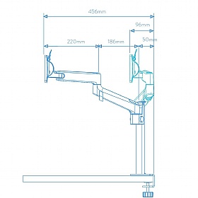 Lima Single Screen Monitor Arm - Office Accessories