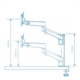 Lima Single Screen Monitor Arm - Office Accessories