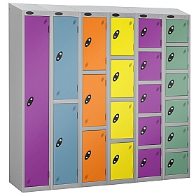 Equinox Silver Antibacterial Sloping Top Probe Lockers