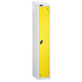 Equinox White Antibacterial Sloping Top Lockers -