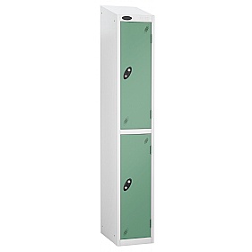 Equinox White Antibacterial Sloping Top Lockers