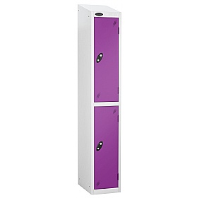 Equinox White Antibacterial Sloping Top Lockers
