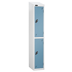 Equinox White Antibacterial Sloping Top Lockers -