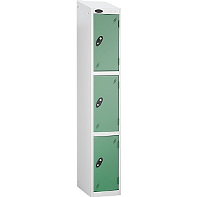 Equinox White Antibacterial Sloping Top Lockers -