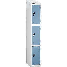Equinox White Antibacterial Sloping Top Lockers -