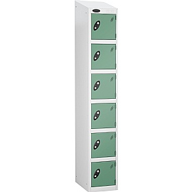 Equinox White Antibacterial Sloping Top Lockers