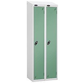 Equinox White Antibacterial Sloping Top Lockers